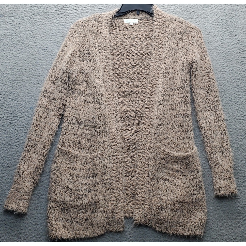 Grace & Lace Cardigan Women S Multi Eyelash Long Sleeve Patch Pockets Open Front